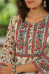 Women Cream Mix & Match Printed Panelled A-line Kurta